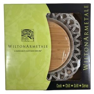 WILTON ARMETALE Harvest Cheeseboard #470534 Aluminum Serveware NWT